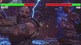 Kratos vs Thor Final Fight with healthbars [upl. by Zednanreh98]