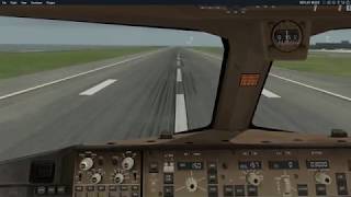 XPlane 11 All Nippon Airways Boeing 777300ER Crosswind Landing at Haneda RJTT 16L [upl. by Eecram]