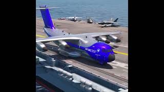 This is RARE Airbus A400M Antarctica take off from the aircraft carrier [upl. by Aleksandr789]