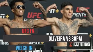 UFC weigh in  Vinicius Oliveira vs Bernardo Sopai [upl. by Ramraj]