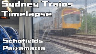 Sydney Trains Timelapse  Schofields  Parramatta [upl. by Enahpad]