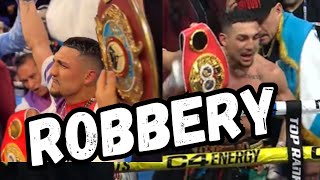 HORRIBLE ROBBERY TEOFIMO LOPEZ STEALS WIN FROM JAMAINE ORTIZ [upl. by Eanore]