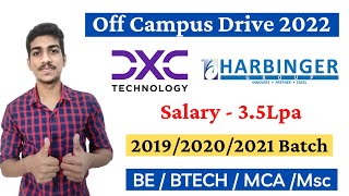 DXC Recruitment 2021 Harbinger Off Campus Drive  Freshers Hiring System Engineer Software Engineer [upl. by Bert]