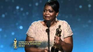 Octavia Spencer Wins Best Supporting Actress 84th Oscars 2012 [upl. by Francisco]