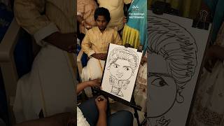 Funny kid live caricature drawing performance by Indian caricaturist surendar in Chennai [upl. by Gasser979]