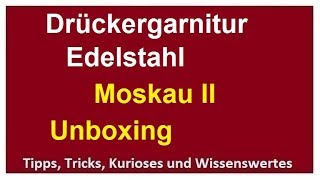 Unboxing Türgarnitur Moskau II WC Drückergarnitur Alpertec Edelstahl Türdrücker Türbeschlag [upl. by Weatherby]