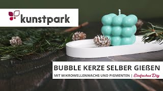 Bubble Kerze selber machen  Gießen mit Silikonform  Anleitung [upl. by Trainer]