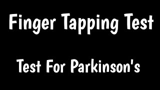 Finger Tapping Test  Test For Parkinsons Disease  Finger Oscillation Test  Tapping Rate [upl. by Attenra501]