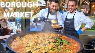 🇬🇧 LONDON STREET FOOD BOROUGH MARKET WITH CHRISTMAS DECORATIONS LONDON WALKING TOUR SOUTHBANK 4K [upl. by Fleck730]