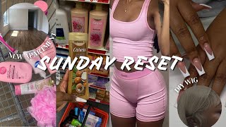 SUNDAY RESET  MAINTENANCE VLOG  hair nail hygiene shopping  new apartment [upl. by Corso242]