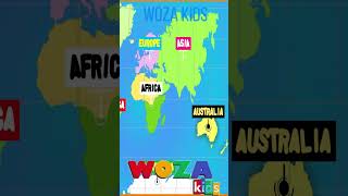 Continents Kids Song  The 7 Continents of Earth shorts [upl. by Yvel]