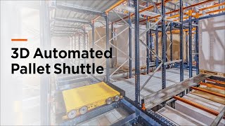 3D Automated Pallet Shuttle  Mecalux [upl. by Bevus]