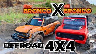 New BRONCO X old BRONCO offroad 4x4  Rc adventure 110 scale [upl. by Kono]