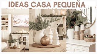 🌲IDEAS DECORACIÓN NAVIDEÑA CASA PEQUEÑA Decoración fácil y elegante COMO DECORAR NAVIDAD 2024 DIY [upl. by Kilian]