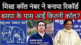 आकाश के मिस्ड कॉल नंबर ने तोडे रिकॉर्ड  एक दिन में आ गईं इतनी कॉल  BSP MISSED CALL NUMBER RESPONSE [upl. by Anwahsak]