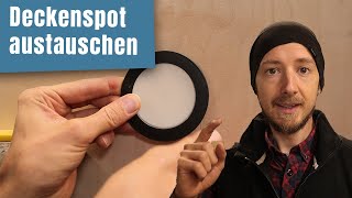 Deckenspot austauschen gegen LED [upl. by Mctyre348]