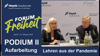 Forum Freiheit 2024 Podium II  Lehren aus der Pandemie Aufarbeitung als Freiheitsschutz [upl. by Nickelsen]