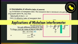 Applications of Michelson interferometer Part 4 [upl. by Aliuqehs866]