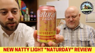 NEW Natural Light Naturday Beer  First Taste Review Natty Light [upl. by Ahsinit]