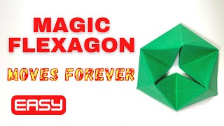 Paper AntiStress Fidget Toy  Origami Flexagon Moves Forever ∞❗️No Glue No Tape❗️ [upl. by Yojal]