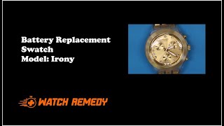 Swatch Irony Battery Replacement  Watch Remedy [upl. by Caputto143]