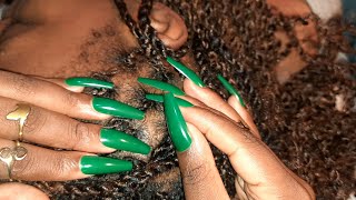 ASMR Super tingly scalp scratching with long stiletto nails asmr relaxingasmrsounds roadto5ksubs [upl. by Nebe513]