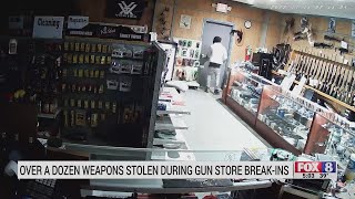 Yadkinville gun store broken into second time suspects came through ceiling [upl. by Nnairam]