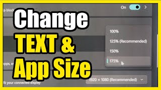 How to Change TEXT amp App Size with Scale Setting on Windows 11 PC Options Tutorial [upl. by Dillon203]