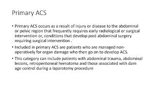 INTRAABDOMINAL HYPERTESION [upl. by Relly626]