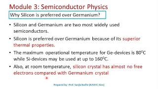 Why silicon is prefered over germanium [upl. by Nanahs]