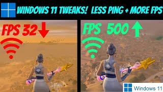 FREE WINDOWS 11 TWEAKS  LOWER INPUT DELAY  MORE FPS  LOWER PING [upl. by Gayla]