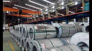 The manufacture of rolled galvanized colorcoated steel sheet [upl. by Pucida]