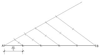 Dividing a line segment into equal parts Thales theorem [upl. by Weintrob480]