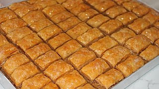 OKLAVA KULLANMADAN SADECE 4 BEZEYLE KAT KAT ÇITIR ÇITIR ASLA YUMUŞAMAYAN BAKLAVA TARIFI [upl. by Anekam334]