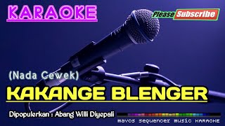 KAKANGE BLENGER Nada Wanita Abang Willi Diyepali KARAOKE [upl. by Ocram]