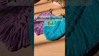 Day  2 of Macramè  Macramè Keychain 🧵🧶🪡 shorts youtubeshorts macrame diy ytshorts [upl. by Urita667]