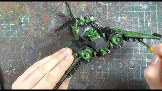 Warhammer 40k Dark Angels Ravenwing Dark Talon Painting Time Lapse Video [upl. by Everara]