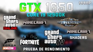 GeForce GTX 1650  i9 12900K  Rendimiento en 7 Juegos  1440P [upl. by Cyrille]