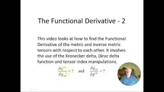 The Functional Derivative  2 [upl. by Ardnal359]