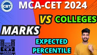 MCA CET Marks wise Percentile 2024  MCACET Marks wise Colleges and Percentile 2024 [upl. by Neehar]