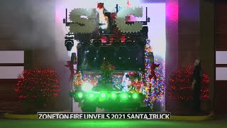 Zoneton Fire unveils 2021 Santa Truck [upl. by Kreindler]