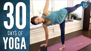 Day 15  Half Hour Half Moon Practice  30 Days of Yoga [upl. by Otilrac]