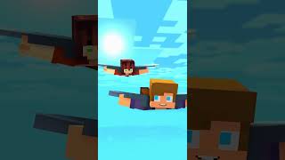 Elytra Race in Minecraft  Animation shorts [upl. by Alexander]