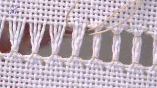 Learn How To Ladder Hem Stitch over 4 Threads [upl. by Drarej130]