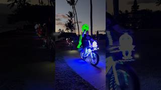 Free Weekly Hawaii Electric Light Parade in Kihei Maui 2024 Colorful Lights “Bike Show” in Hawaii [upl. by Aicertal]