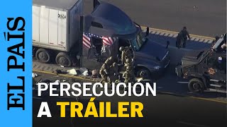 TEXAS  Equipo SWAT detiene a un tráiler tras persecución en Houston  EL PAÍS [upl. by Saraiya546]