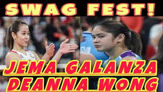 JEMA GALANZA 🆚 DEANNA WONG SWAG FEST gawong jemagalanza deannawong pvl fyp volleyball [upl. by Nnanaej]