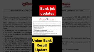 Bank exam update Union Bank Result 2024  Bank job latest update 2024 [upl. by Lertsek]