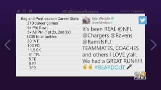 Former Raven Eric Weddle Retires From NFL [upl. by Livvi]