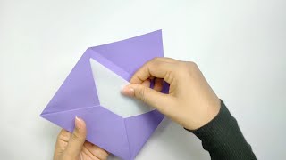 Fastest Way to Make an Origami Envelope Without Scissors [upl. by Buffo]